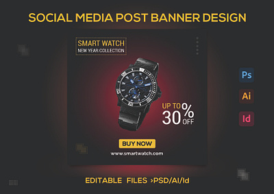 Smart Watch Banner | Social Media Post branding facebook cover instagram banner instagram post instagram post banner product promotion socail media banner social media banner social media post abnner social post