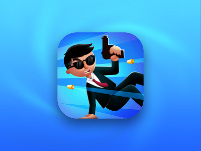 VIP Guard icon app store art aso bodyguard bullet design guard gun icon illustration logo vip vipguard