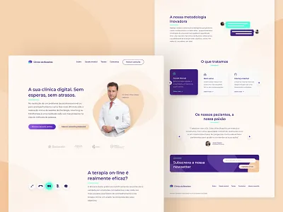 Psychologist Clinic Website clinic doctor doctor appointment health healthcare healthy homepage hospital icons interface design landing page medical medicine mental health psychologist psychology ui ui design ux design web design
