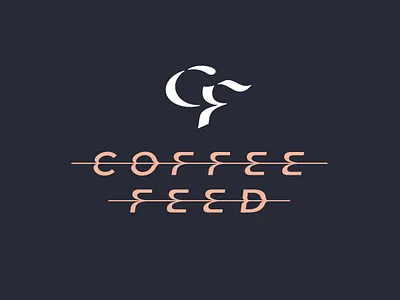 Coffee Feed - Primary Lockup art branding coffee design drop espresso latte logo mug type typography