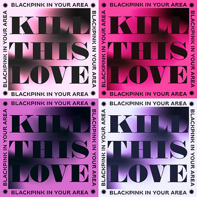 BLACKPINK - single cover blackpink design editorial gradients graphic design illustration kpop music art surface design type art type design typogaphy