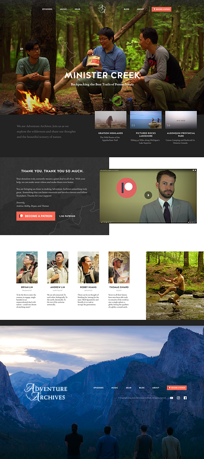 Adventure Archives Website landing landing page landing page design landingpage web web design webdesign website website design