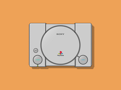 Playstation One Console Simple Illustration childhood childhood memories console daily illustration digital art flat illustration flatdesign illustration inspiration playstation playstation 1 simple design simple illustration simple illustrator vector art vector illustration vectorart vectors