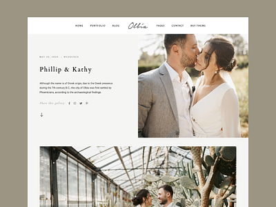 Gallery Layout - Olbia elegant design eyebrow gallery gallery layout photo website photographer photographer website photography photography theme photography website portfolio design share visual hierarchy web design website design wordpress template wordpress theme