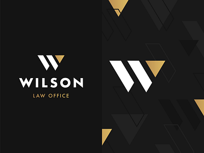 Brand Elements for Wilson Law Office brand brand identity brand identity design gold gradient law brand logo w brand wilson