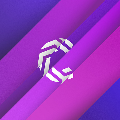 C Layered affinity branding cool design icon illustration layers logo melting minimal purple shadow stripes typography vector