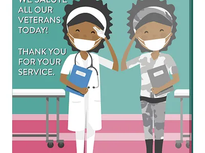 Veteran's Day (Illustration | Print Design | Nonprofit) design graphic design illustration nursing veterans vets volunteer