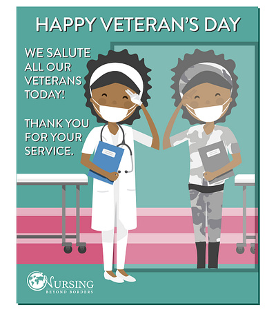 Veteran's Day (Illustration | Print Design | Nonprofit) design graphic design illustration nursing veterans vets volunteer