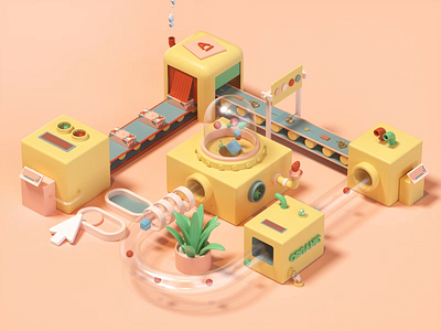 Conveyer 3d animation after effects animation ararat box brand animation branding c4d cinema 4d conveyer conveyer 3d convveyer c4d gif isometric isometric animation isometric illustration loop