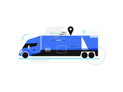 Shipping Intelligence illustration killervisualstrategies semi truck vector