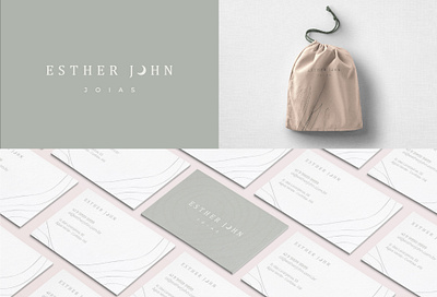 Esther John Joias | Visual Identity branding clean design jewelry logo minimal visual identity