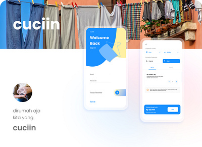 CUCIIN app app design content design design design challenge design exercise design exploration design thinking figma laundry app uiux uiux design ux design