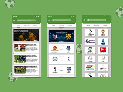 Football life app illustration typography ui uidesign ux uxdesign