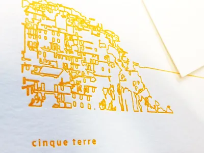 Contours of Italy Letterpress Card Series design illustration letterpress minimal print