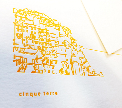 Contours of Italy Letterpress Card Series design illustration letterpress minimal print