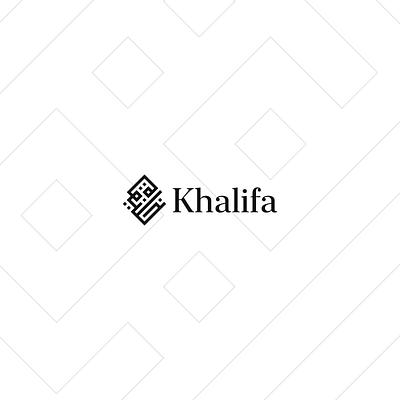 Khalifa Logo arabic callghraphy calligraphy squarecalligraphy illustration kubic islamic art kufic islamic logo logo vector