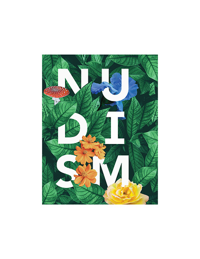 Nudism design eden floral garden lush magazine design nature photoshop typography