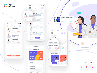 Healthcare Mobile App app clean ui covid design health healthcare healthcare app medical medical app medical care mobile online medicine telemedicine ui ui kit uidesign ux ux design ux ui ux ui design