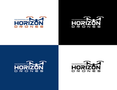 horizon drones logo design areal logo branding design drone logo horizon logo logo vector