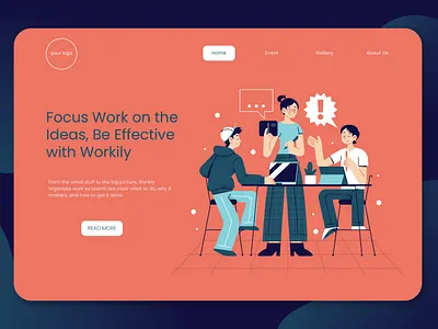 Teamwork Illustration agency app colorful design digital marketing icon illustration landing page marketing marketing website modern morva onboarding product design seo simple ui ux