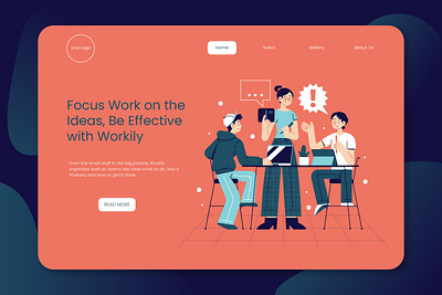 Teamwork Illustration agency app colorful design digital marketing icon illustration landing page marketing marketing website modern morva onboarding product design seo simple ui ux