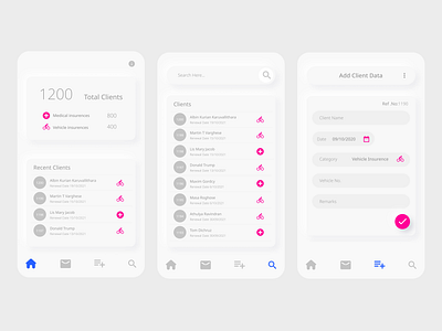 Insurance Company App app app design application ind india kerala neomorphism ui ui design uiux