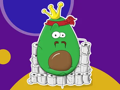 AvoCa-Do Toilet Paper King app store avocado california character design illustration photoshop