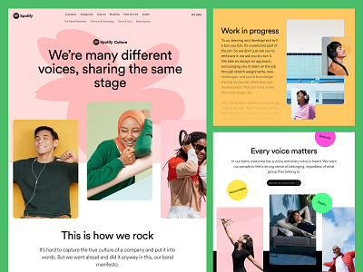 Spotify Culture Page design landing page ui ui ux design ui design ui design ux design ui ux designer userinterfacedesign web design website