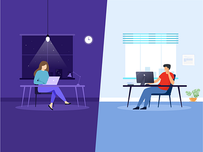 Work From Home art concept covid 19 dribbble flat illustraion illustration mac ui vector wfh