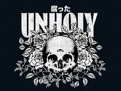 UNHOLY graphic design illustration poster design tshirt design