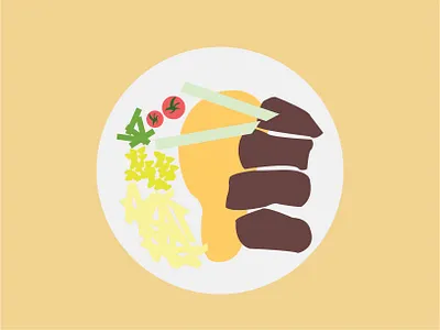 steak animation design flat food food illustration illustration vector
