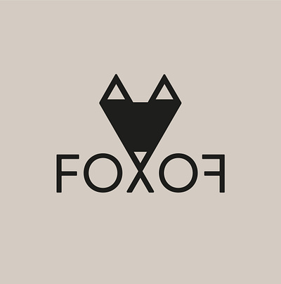 FOX LOGO: FOXOF branding design flat graphicdesign logo logodesign typography vector