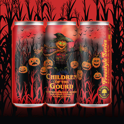 Children of the Gourd beer beer art beer label character craftbeer dark freestyle gourd graphicdesign halloween illustration photoshop pumpkinheads scarecrow scary sourbeer spooky spooky season stephen king