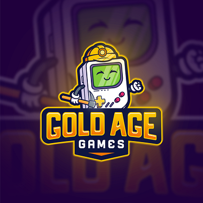 Gold Age Games - Mascot Logo branding design design art drawing games logo gamestore illustration logo mascot mascot character mascot design mascot logo vector venezuela work