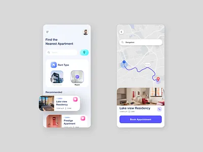 Housing App android branding design gradient ios mobile mobile app design product design typogaphy ui design user interface uxdesign