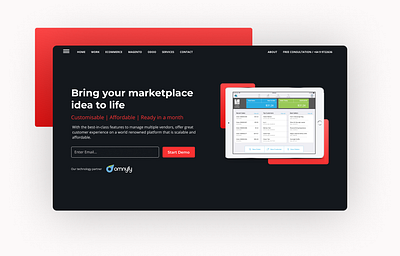 Marketplace landing page. app branding daily 100 challenge design illustration ui ux web web design website