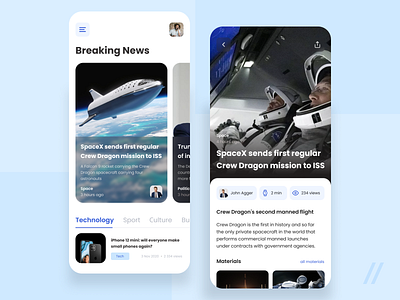 Newsfeed App Design app article blog design mobile mvp news news app newsfeed newspaper online purrweb react native startup ui ux