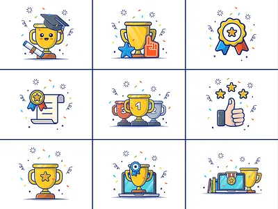 Rewards 🏆🏆🎉🎇🙌 award bonus celebration compotition confetti gold graduation icon illustration logo loyalty prize reward ribbon scholarship success trophy victory win winner