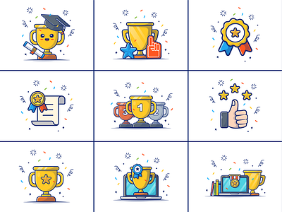 Rewards 🏆🏆🎉🎇🙌 award bonus celebration compotition confetti gold graduation icon illustration logo loyalty prize reward ribbon scholarship success trophy victory win winner