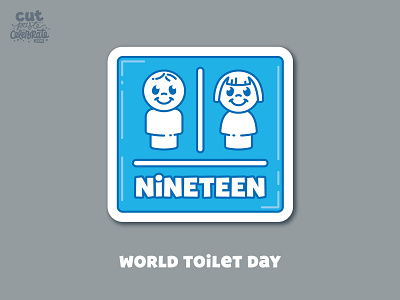 November 19 - World Toliet Day bathroom fisher price illustration little people restroom sign toliet vintage toys worldtolietday worldtolietday