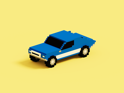 Mini Car 3d art 3d artist blender blender3d car magica voxel magicavoxel pixel pixelart pixelated render voxel voxel art voxelart voxels