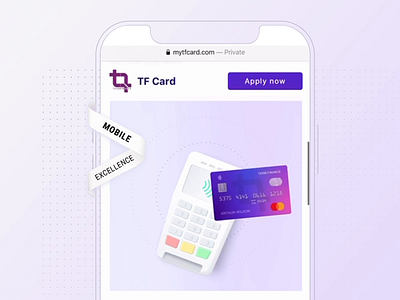 Landing Page for a Bank Card animation application bachoodesign bank bank card card clean finance financial illustration landing minimal mobile website