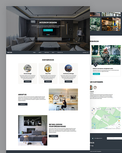 Retics architechture bootstrap creative css cutomize html5 interior responsive retics template