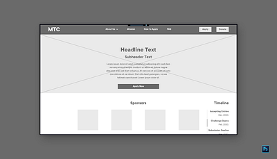 Competition Landing page low fidelity design landing page uxdesign uxui web webdesig wireframe