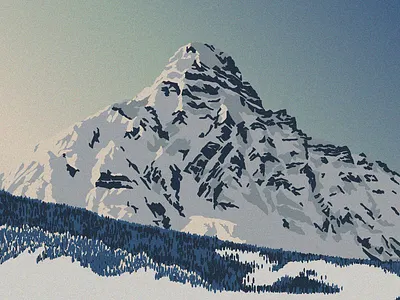 Winter in Canada adobe illustrator artwork canada editorial illustration hiking illustration landscape magazine mountain nature illustration winter winter sports