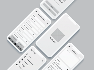 Behaviour tracking lowfi mobile app ui uxdesign web
