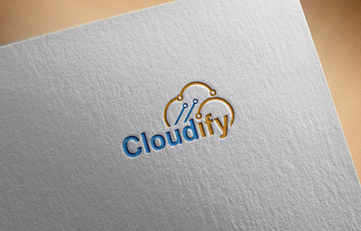 Cloudify Logo branding design icon illustration illustrator logo minimal resturent logo typography vector