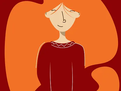 Flat Character Illustration Female character illustration design flat illustration minimal vector