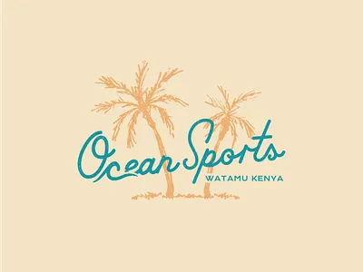 Ocean Sports Logo beach branding design hospitality logo logo design resort