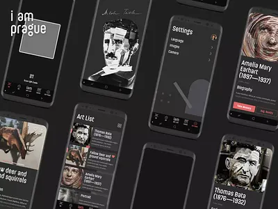 Concept of the App for Illusion Art Museum in Prague android animation application art museum concept dark illusions lark mobile mp4 product design simple ui ui design